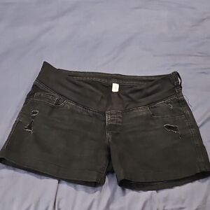 Old Navy Maternity Shorts Black Denim